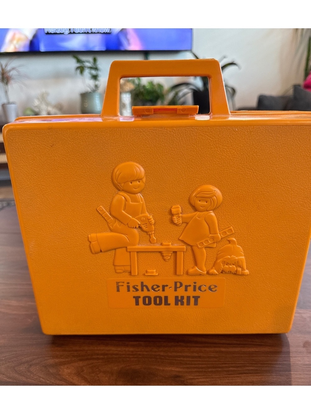 Vintage 1977 Fisher-Price Tool Kit with Drill and Accessories